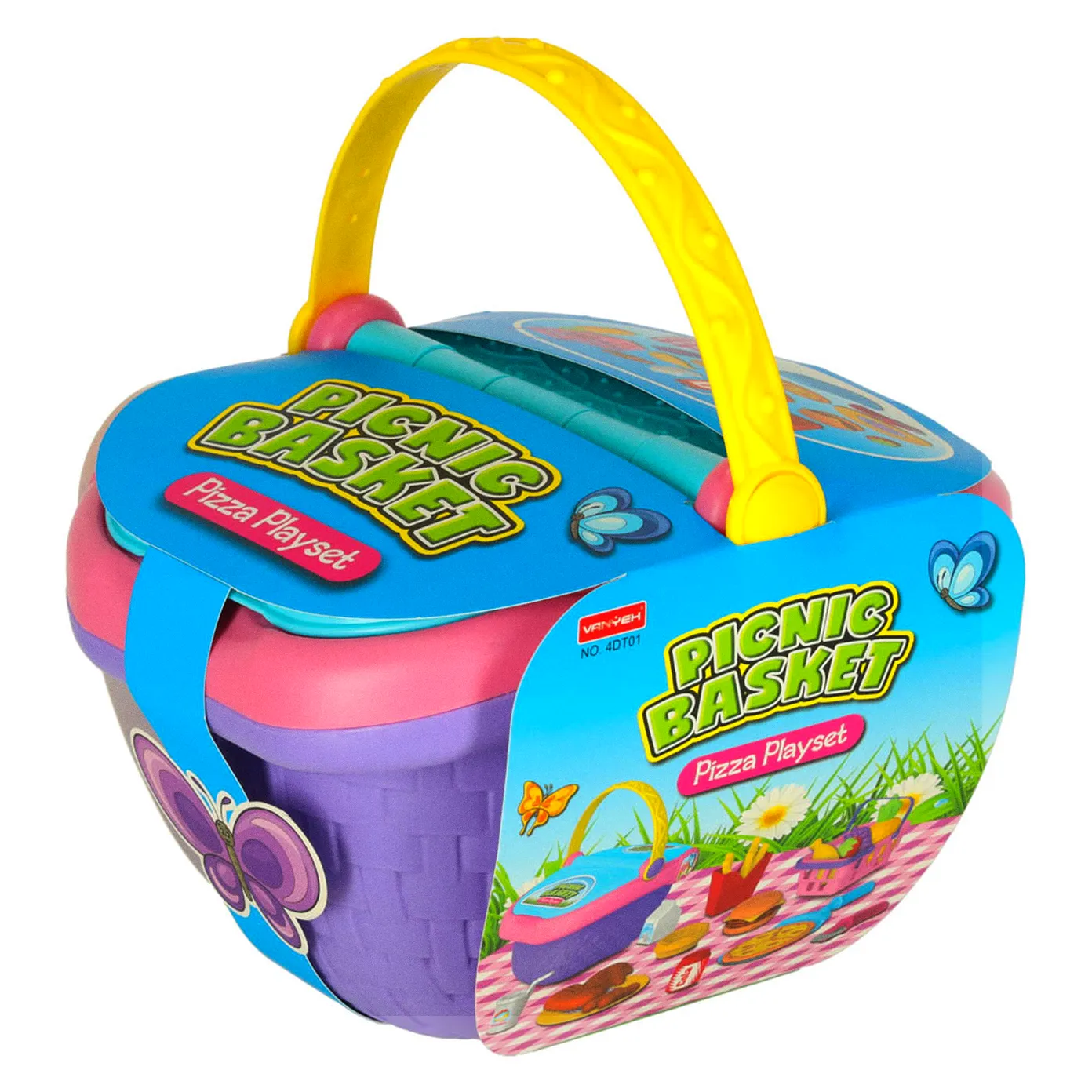 Kosz piknikowy koszyk fast food pizza burger jedzenie prowiant przekąski na piknik - obrazek 13