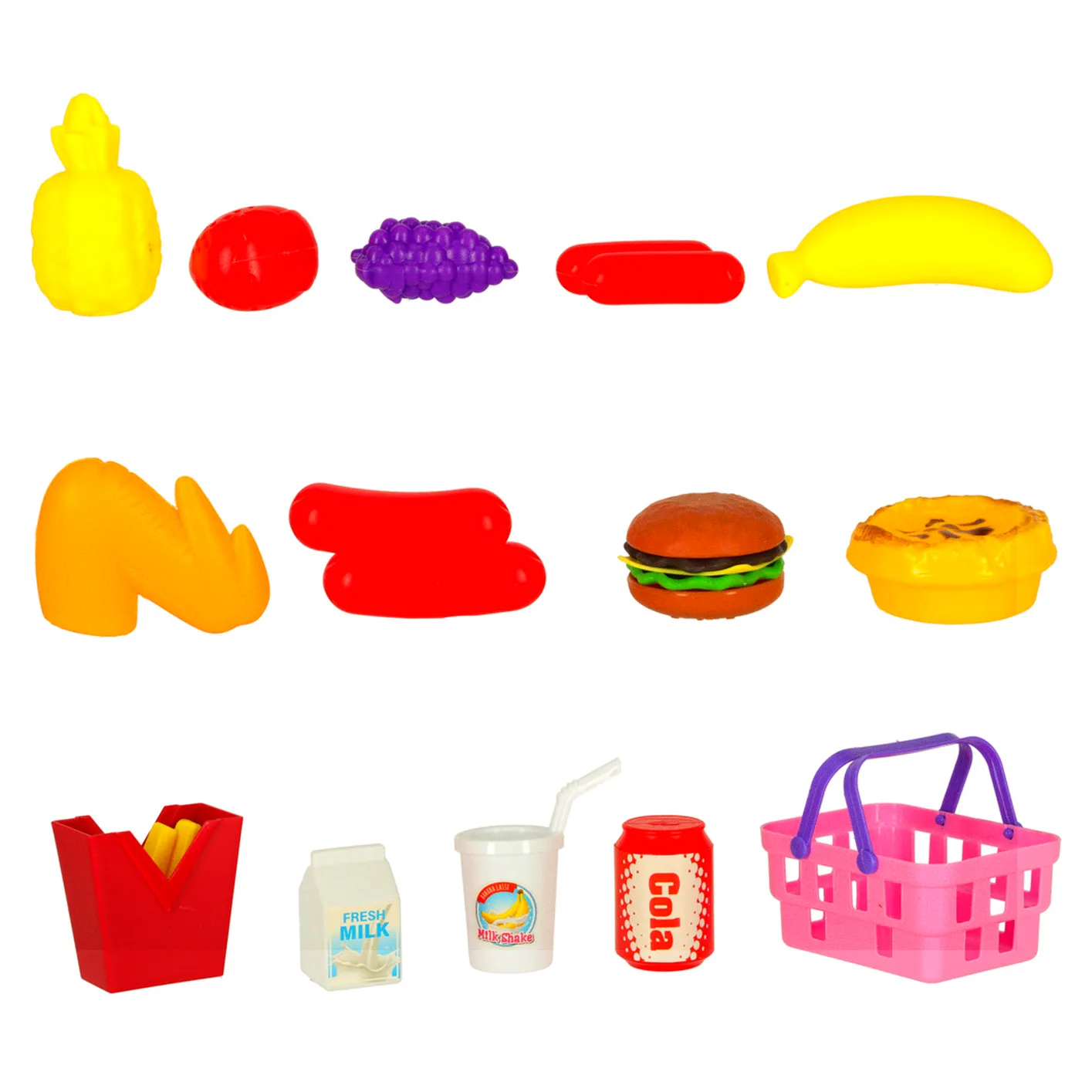 Kosz piknikowy koszyk fast food pizza burger jedzenie prowiant przekąski na piknik