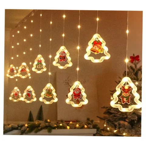 Kurtyna LED na okno girlanda świąteczna choinkowa  3 m 125 LED