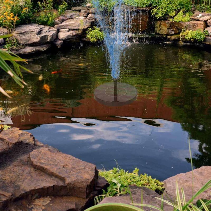 Fontanna solarna LUARO do oczka wodnego stawu do ogrodu pompa pływająca ogrodowa 16cm - obrazek 13