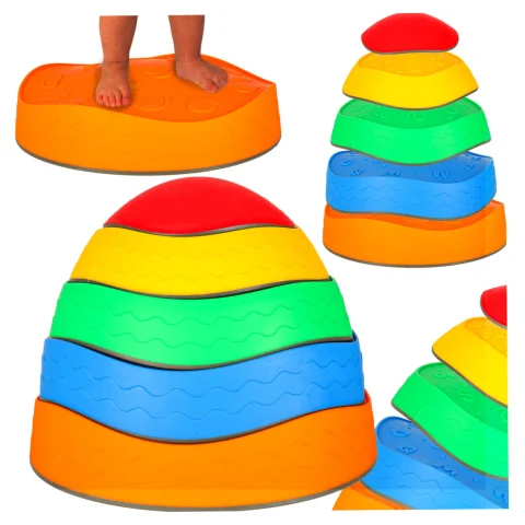 Ścieżka sensoryczna kamienie rzeczne do treningu równowagi podłoga to lawa gra 5szt