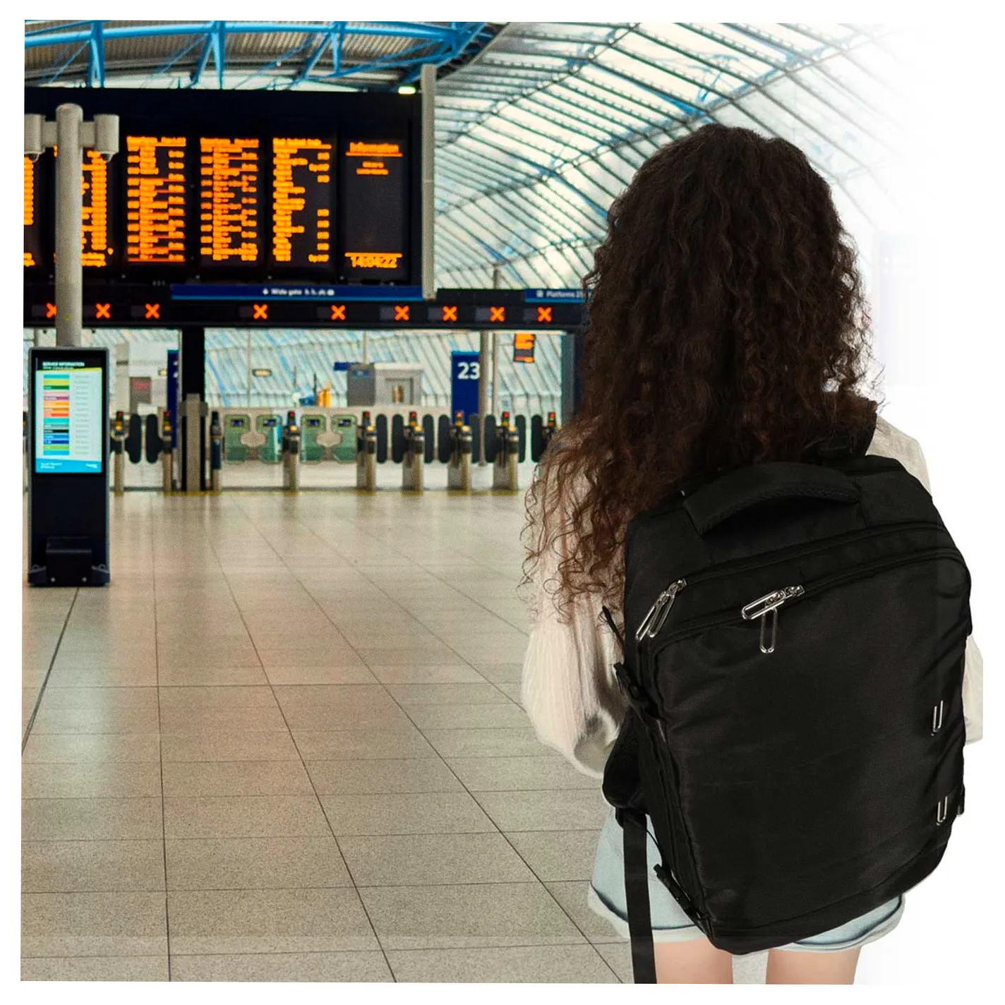 Plecak podróżny do samolotu bagaż podręczny kabinowy turystyczny wodoodporny 45x32cm - obrazek 13