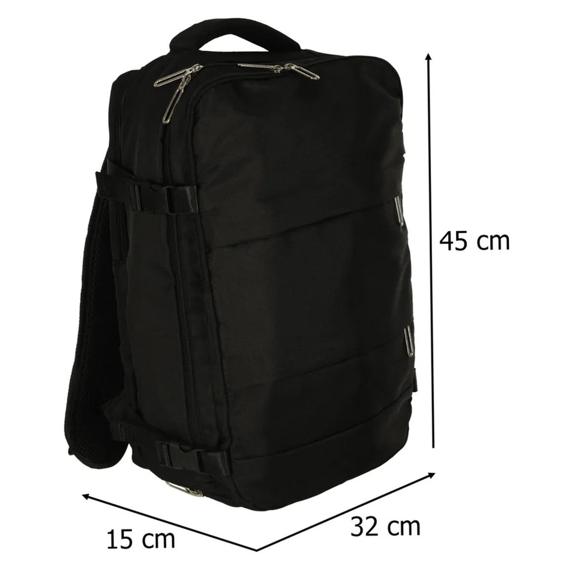 Plecak podróżny do samolotu bagaż podręczny kabinowy turystyczny wodoodporny 45x32cm - obrazek 14