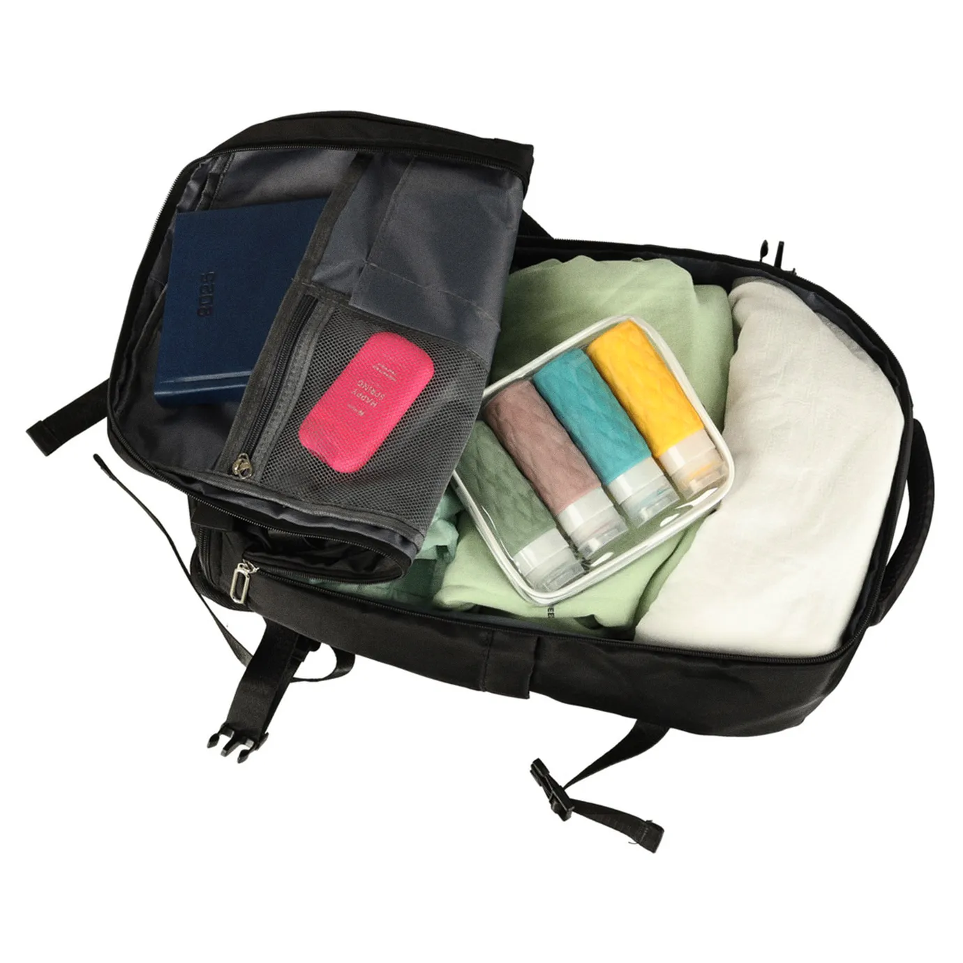 Plecak podróżny do samolotu bagaż podręczny kabinowy turystyczny wodoodporny 45x32cm - obrazek 10