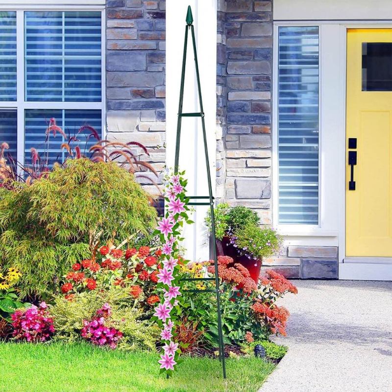 Pergola podpora LUARO ogrodowa na kwiaty stojak na róże pnące piramida metalowa - obrazek 3