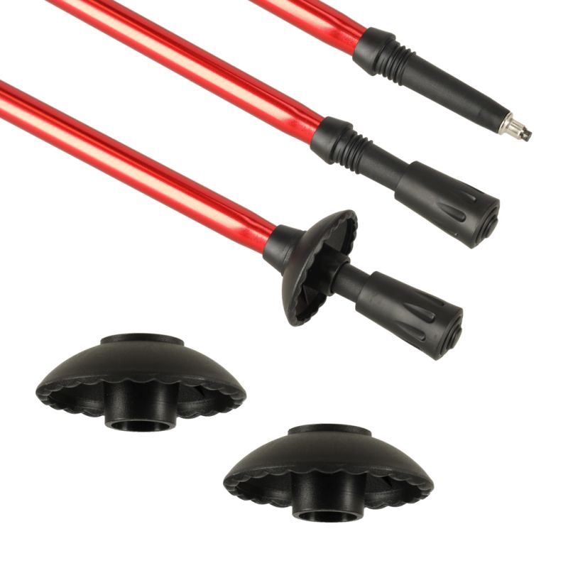 Kijki kije trekkingowe do nordic walking składane 2 sztuki czerwone - obrazek 4