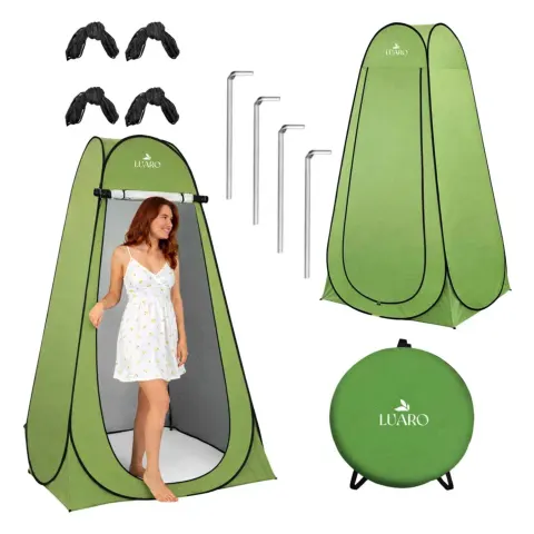 Namiot LUARO samorozkładający na prysznic przebieralnia turystyczna toaleta wc zielona