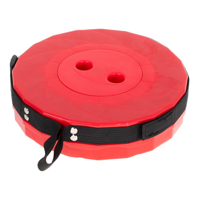 Krzesło składane taboret teleskopowy turystyczny przenośny czerwony 200kg - obrazek 2