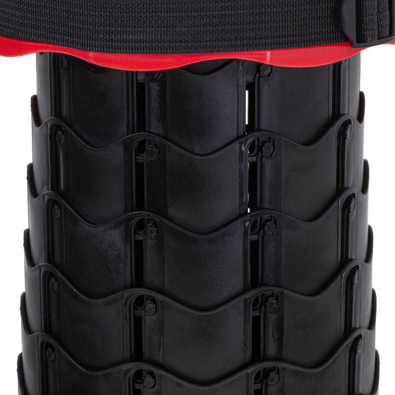 Krzesło składane taboret teleskopowy turystyczny przenośny czerwony 200kg - obrazek 5