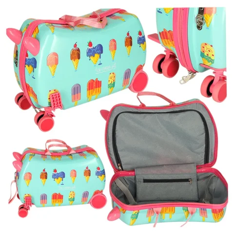 Walizka podróżna dla dzieci na kółkach bagaż podręczny lody