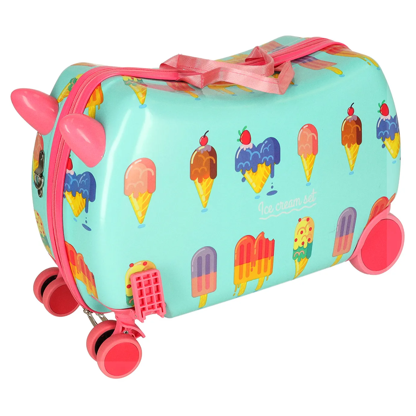 Walizka podróżna dla dzieci na kółkach bagaż podręczny lody - obrazek 6