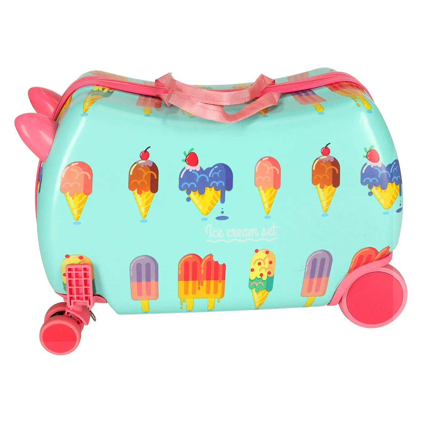 Walizka podróżna dla dzieci na kółkach bagaż podręczny lody - obrazek 7