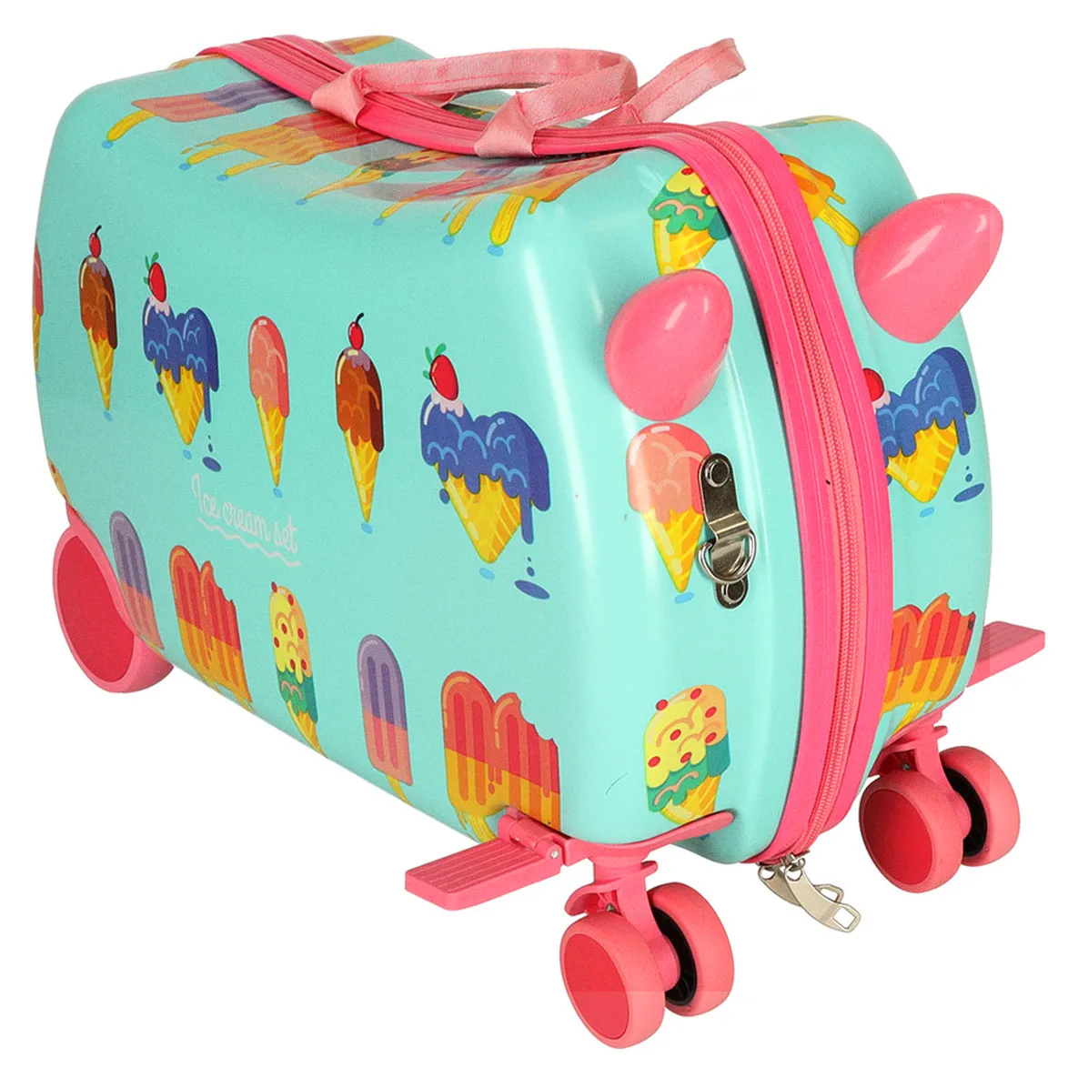 Walizka podróżna dla dzieci na kółkach bagaż podręczny lody - obrazek 9