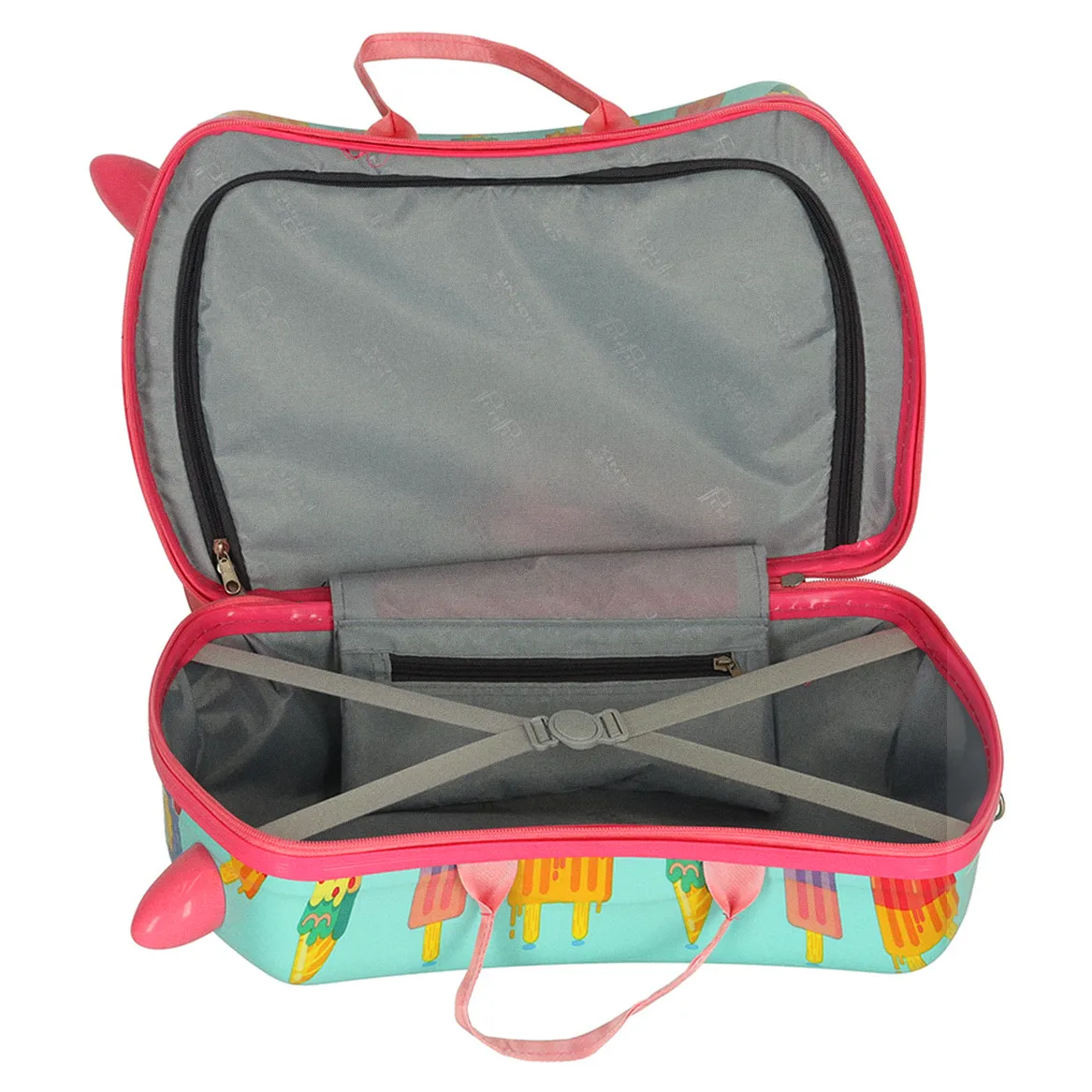 Walizka podróżna dla dzieci na kółkach bagaż podręczny lody - obrazek 10