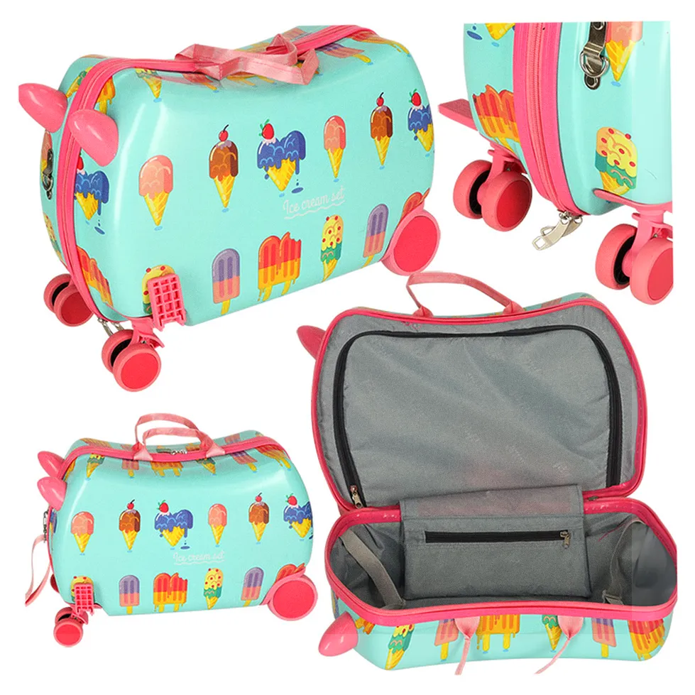 Walizka podróżna dla dzieci na kółkach bagaż podręczny lody