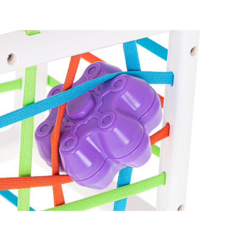 Kostka sensoryczna elastyczna układanka sorter kształtów zabawka wtykana 7 el. - obrazek 4