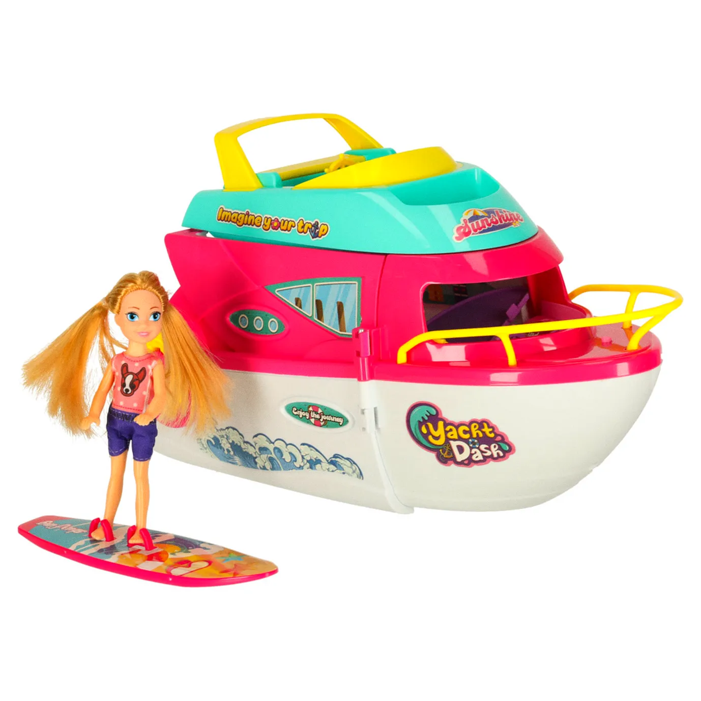Łódź dla lalek jacht imprezowy rozkładany lalka deska surfingowa - obrazek 7