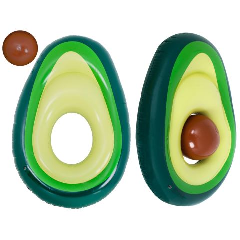 Materac dmuchany do pływania awokado z pestką piłką 150x115 cm XL