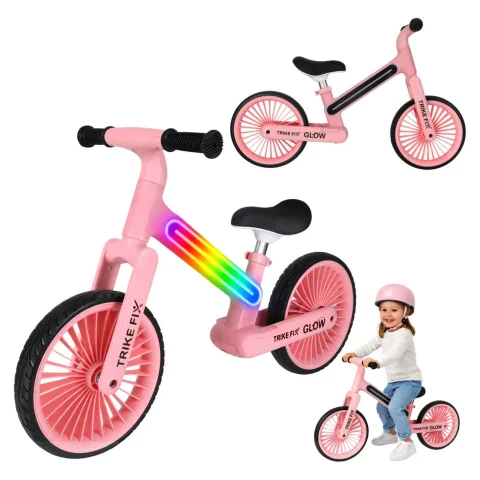 Rowerek biegowy Trike Fix Glow LED różowy