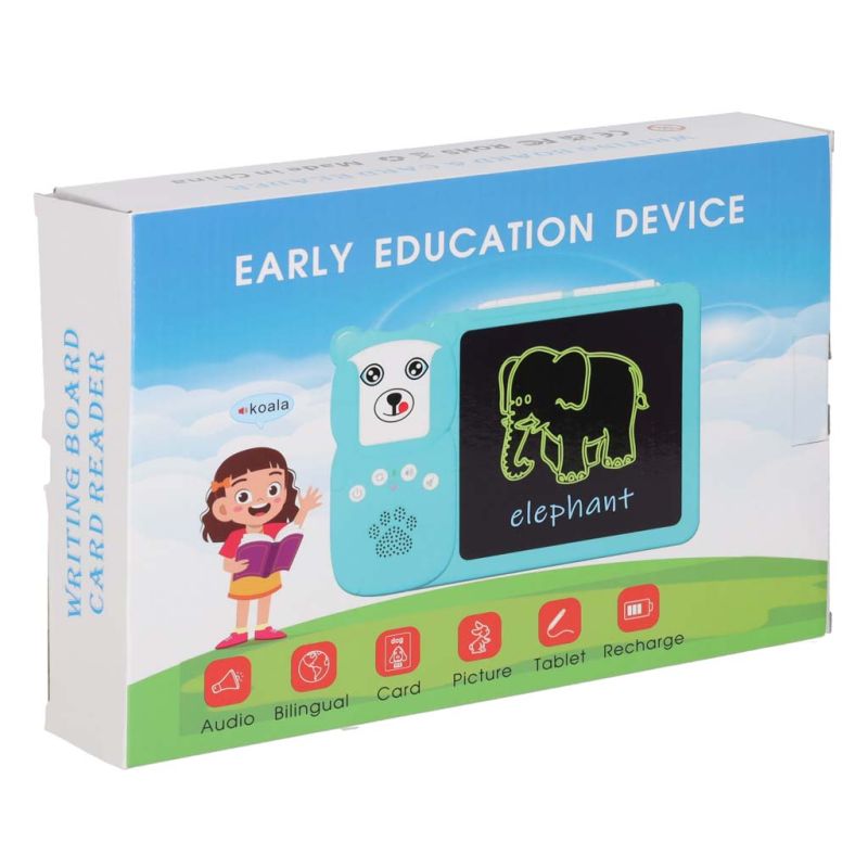 Nauka języka angielskiego czytnik kart do nauki słówek fiszki znikopis niebieski - obrazek 15