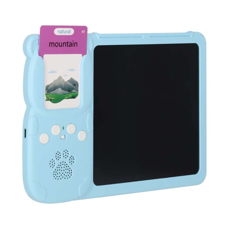 Nauka języka angielskiego czytnik kart do nauki słówek fiszki znikopis niebieski - obrazek 5