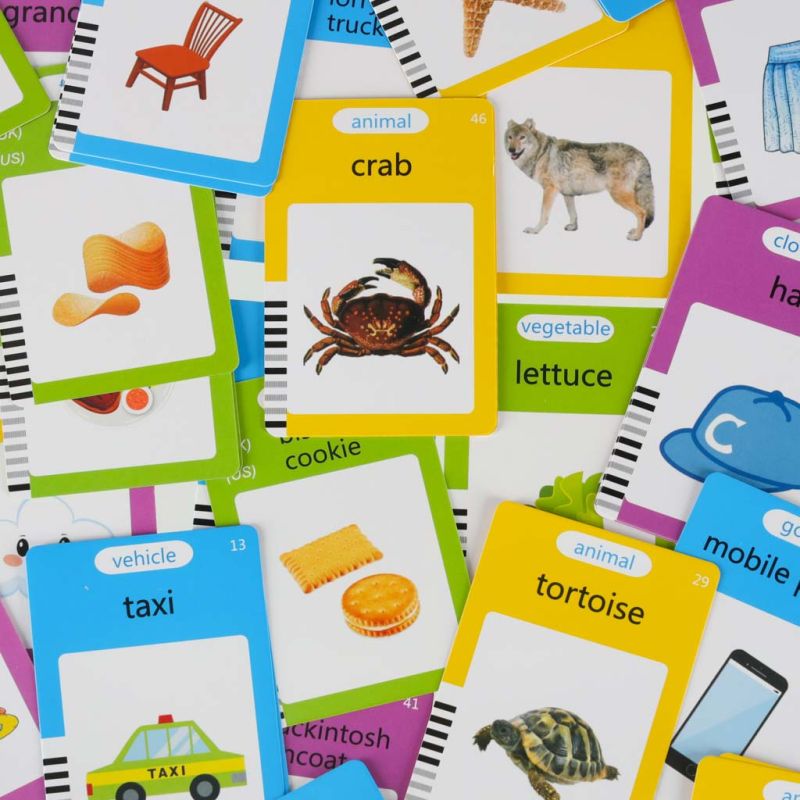 Nauka języka angielskiego czytnik kart do nauki słówek fiszki znikopis niebieski - obrazek 9