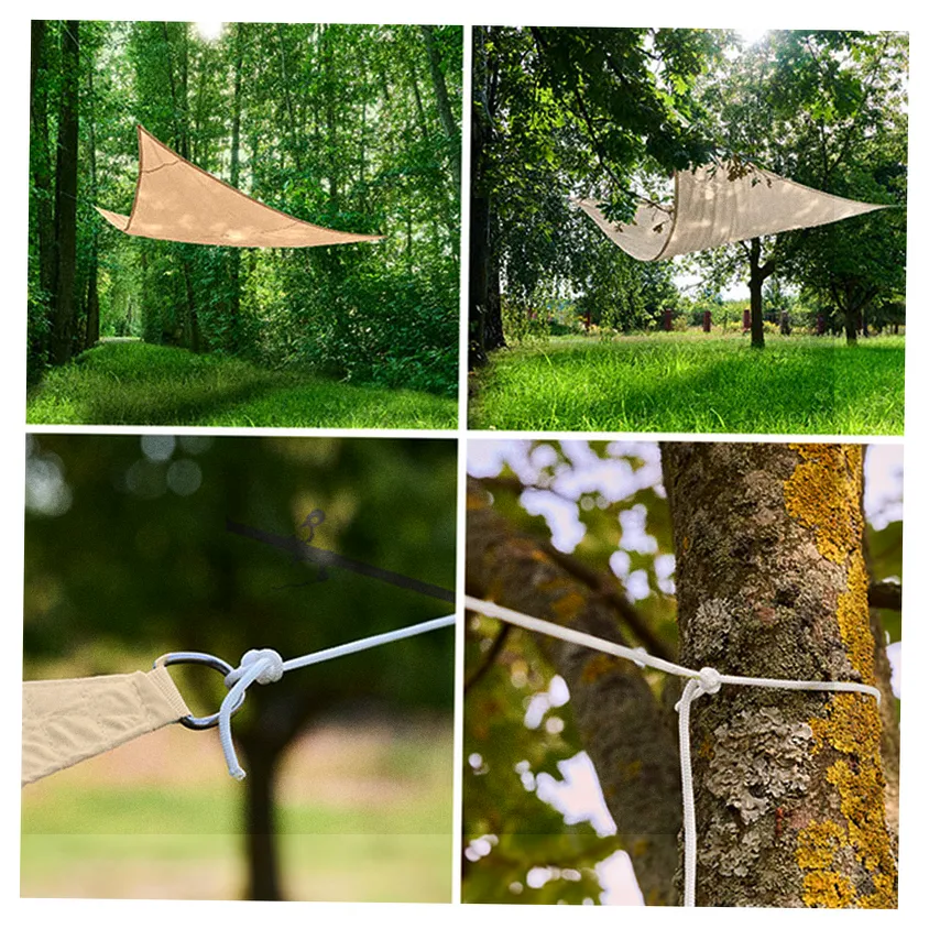 Żagiel przeciwsłoneczny LUARO ogrodowy tarasowy wodoodporny 4x4x4m trójkąt beżowy - obrazek 11