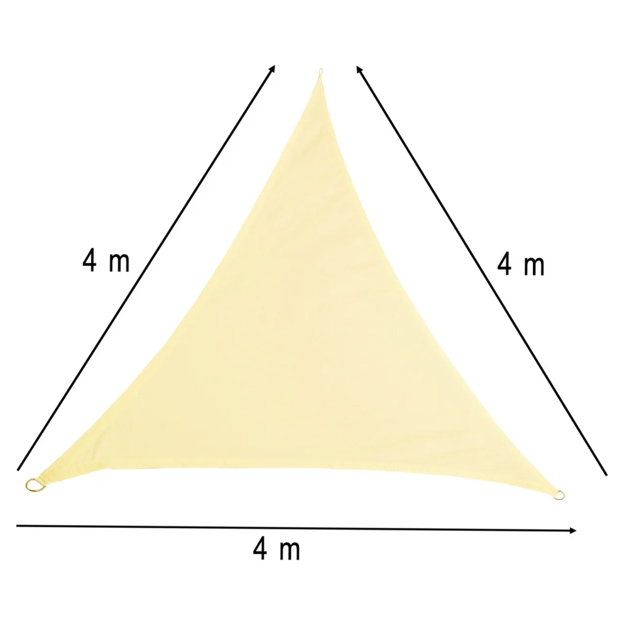 Żagiel przeciwsłoneczny LUARO ogrodowy tarasowy wodoodporny 4x4x4m trójkąt beżowy - obrazek 10