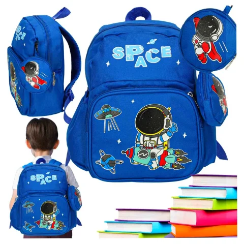 Plecak dla przedszkolaka szkolny dziecięcy astronauta 30x22x11cm