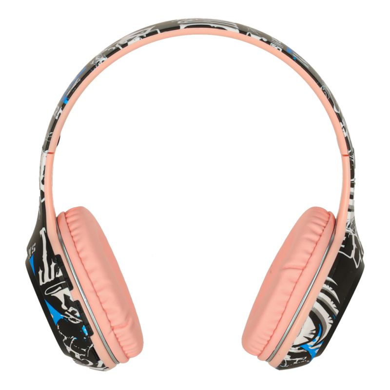 Słuchawki bezprzewodowe nauszne Bluetooth RGB Gaming Sport 200mAh różowe - obrazek 5