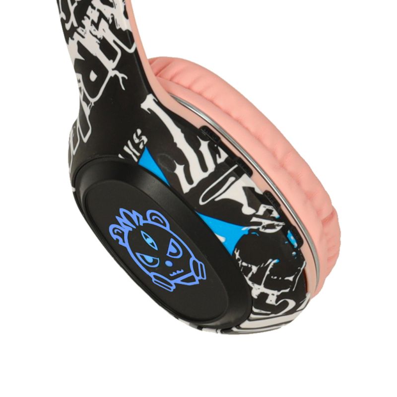 Słuchawki bezprzewodowe nauszne Bluetooth RGB Gaming Sport 200mAh różowe - obrazek 7