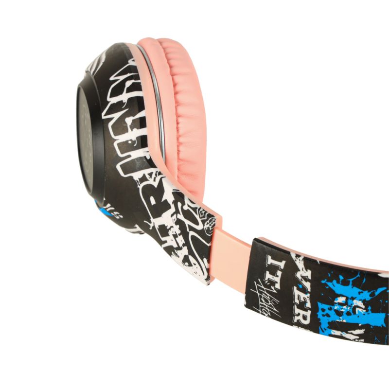 Słuchawki bezprzewodowe nauszne Bluetooth RGB Gaming Sport 200mAh różowe - obrazek 8