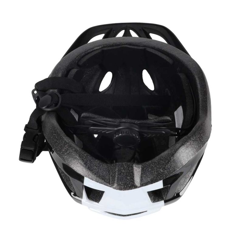 Kask rowerowy na rower RALLEX damski męski regulowany czarno-biały M 54-58cm - obrazek 6