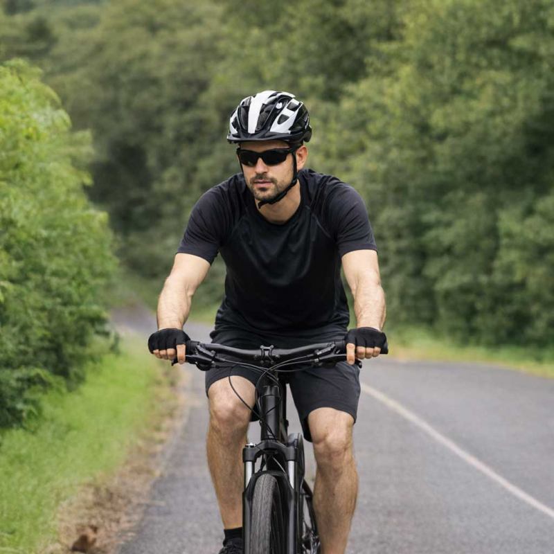 Kask rowerowy na rower RALLEX damski męski regulowany czarno-biały M 54-58cm - obrazek 7