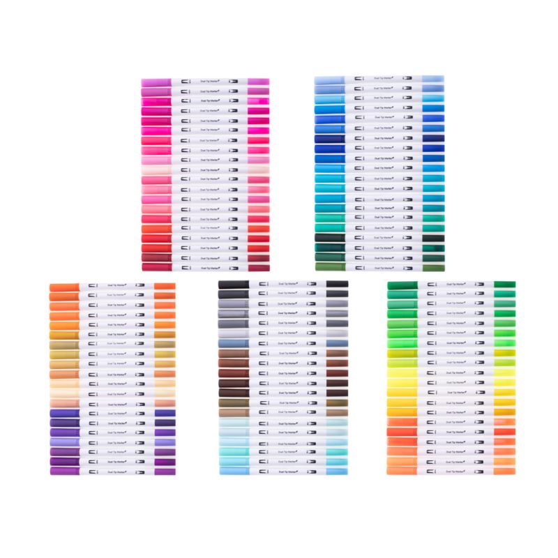 Flamastry mazaki cienkopisy dwustronne zestaw w walizce 100 kolorów - obrazek 3