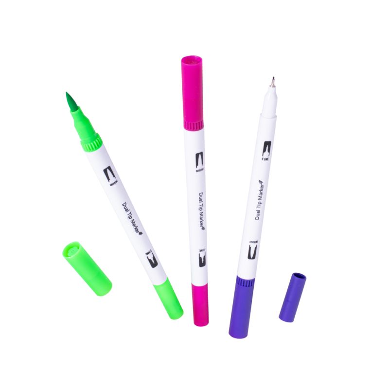 Flamastry mazaki cienkopisy dwustronne zestaw w walizce 100 kolorów - obrazek 5