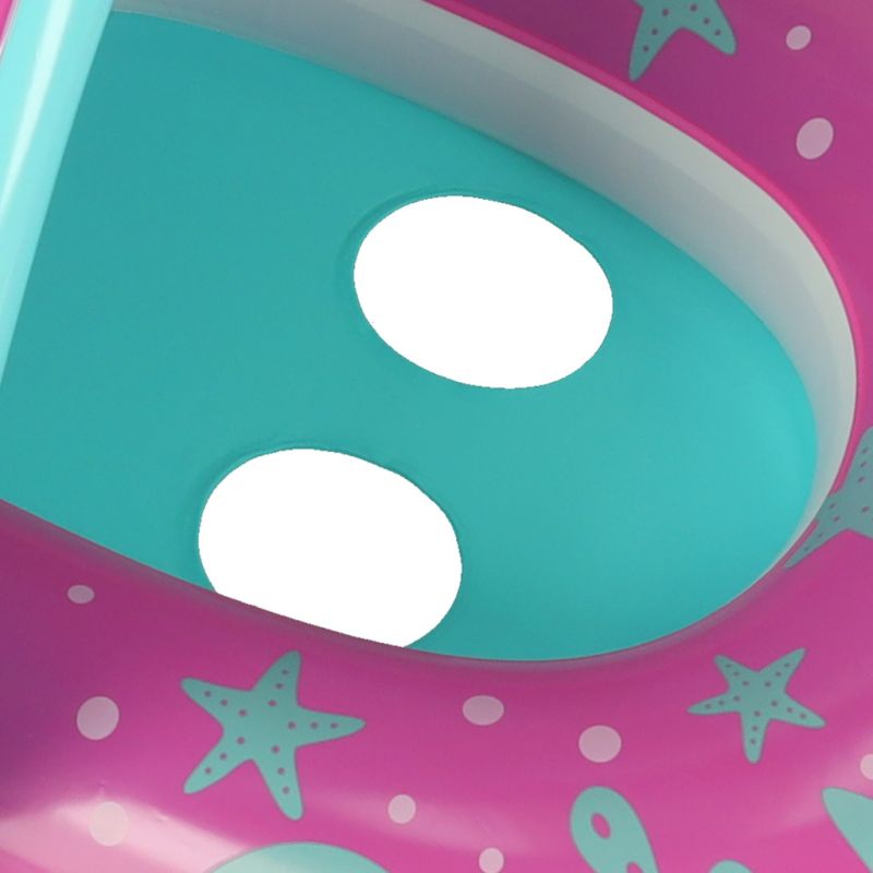 Kółko do pływania koło dmuchane dla niemowląt pontonik z daszkiem BESTWAY 34091 różowe - obrazek 4