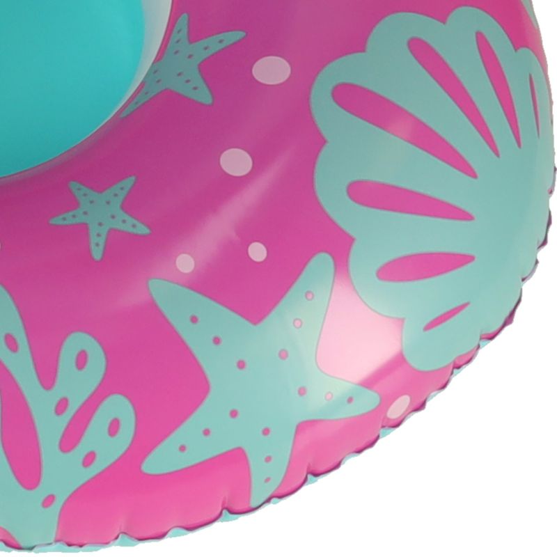 Kółko do pływania koło dmuchane dla niemowląt pontonik z daszkiem BESTWAY 34091 różowe - obrazek 5