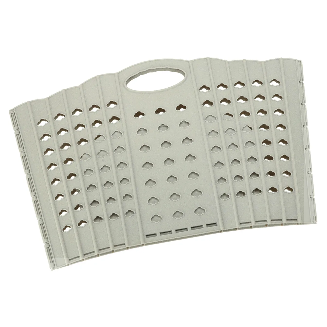 Kosz na zakupy pranie składany organizer łazienkowy z uchwytem szary - obrazek 6