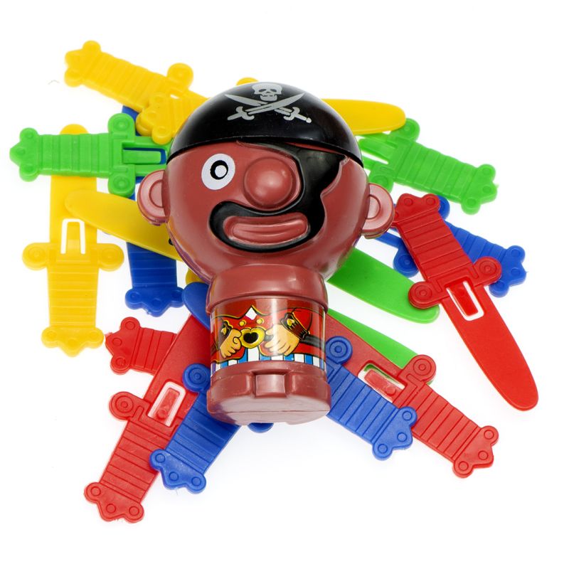 Gra zręcznościowa Szalony Pirat w beczce Ukłuj pirata 9 x 9 x 12,5 cm - obrazek 4