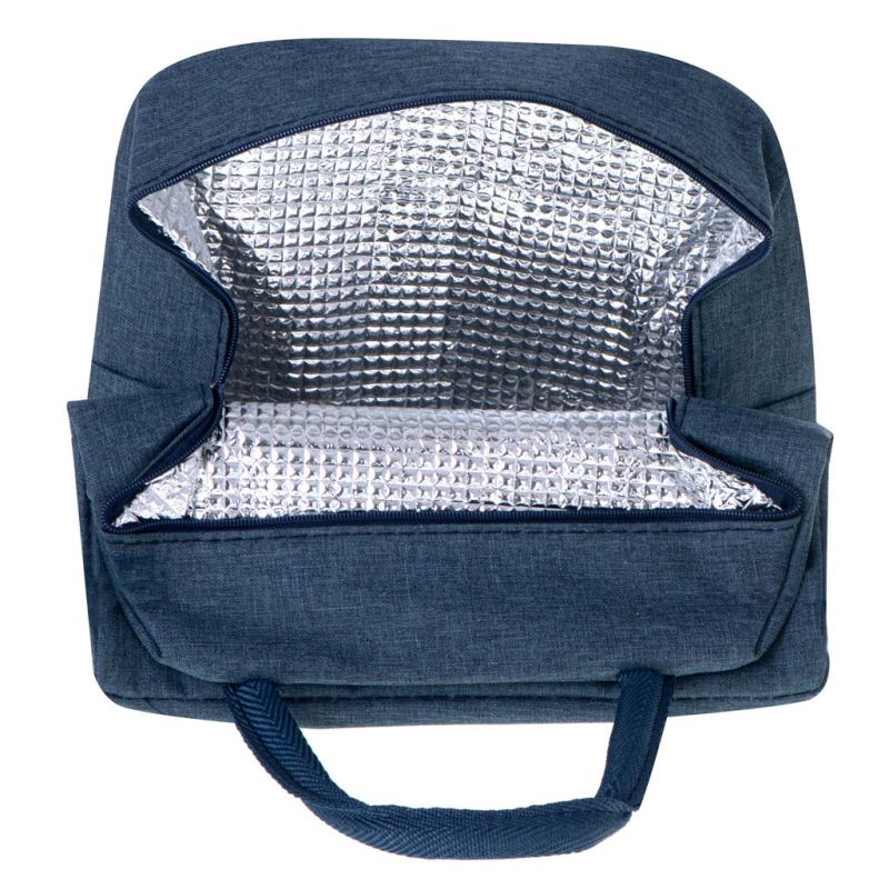 Torba termiczna izolacyjna śniadanie lunch niebieska - obrazek 4