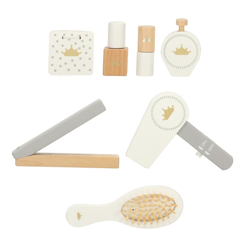 Toaletka drewniana dla dziewczynki LULILO Bella lustro taboret akcesoria - obrazek 5