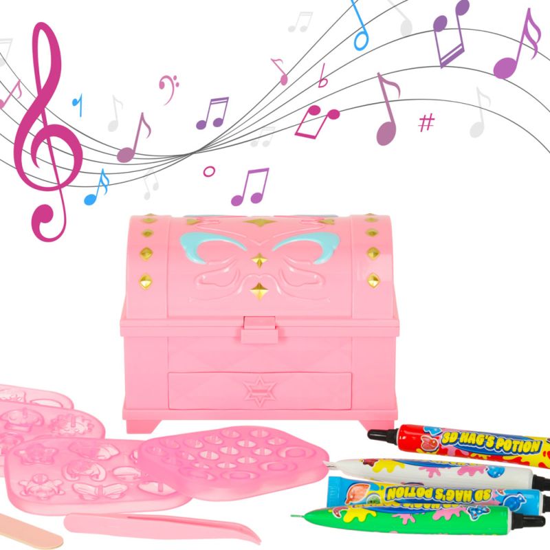 Kreatywny zestaw do robienia biżuterii koralików zawieszek magiczne pudełko UV - obrazek 4