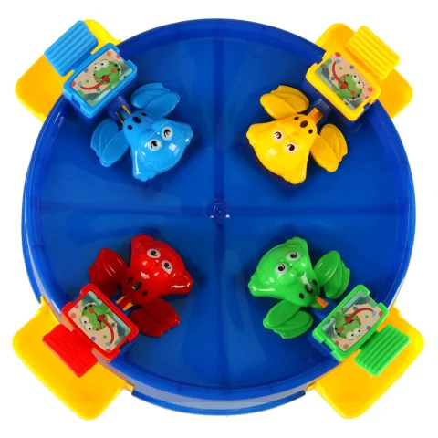 Gra zręcznościowa głodne żabki skaczące żaby 4 graczy 3+ XXL niebieska