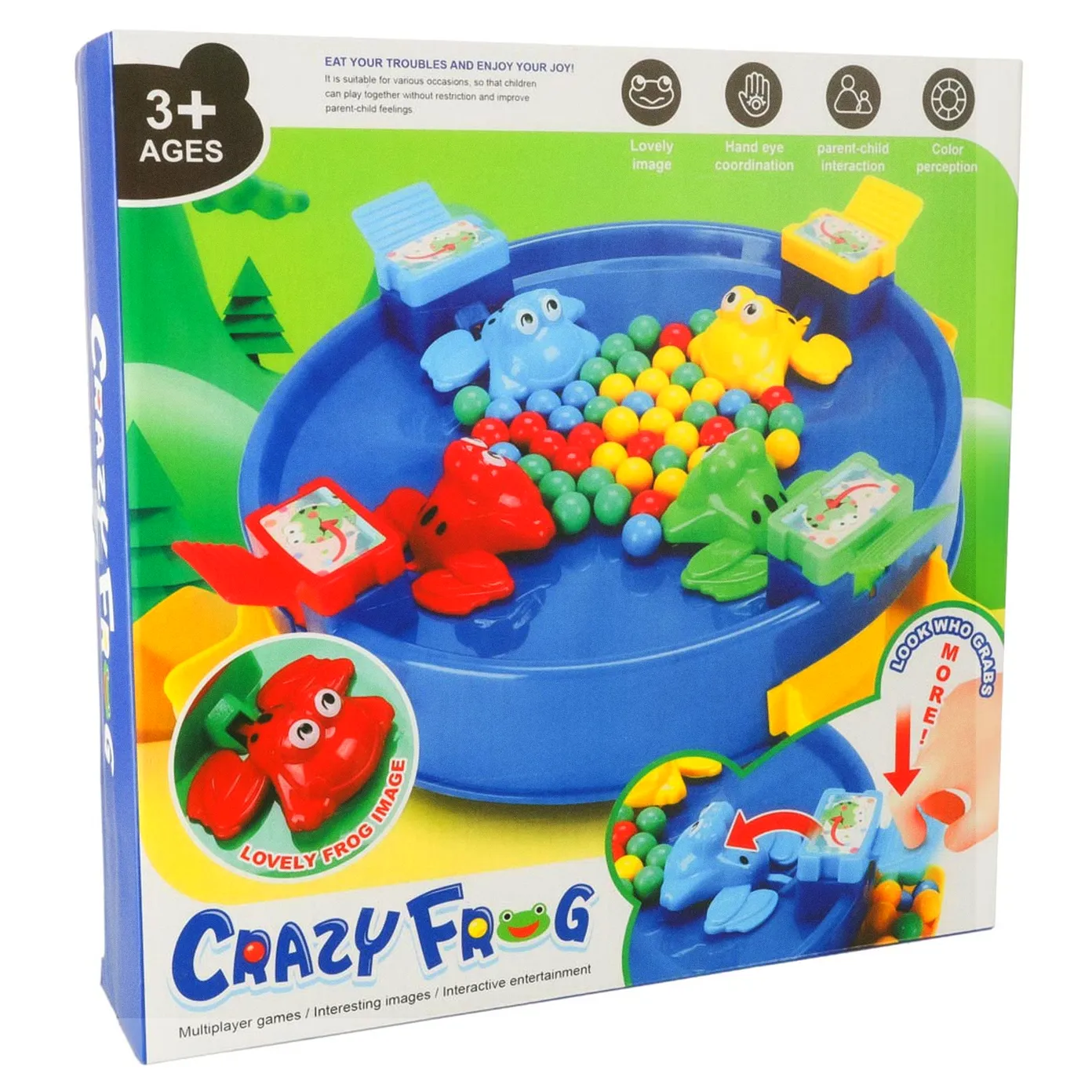 Gra zręcznościowa głodne żabki skaczące żaby 4 graczy 3+ XXL niebieska - obrazek 7