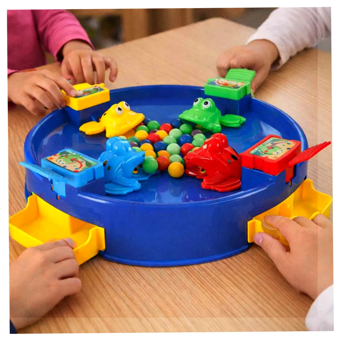 Gra zręcznościowa głodne żabki skaczące żaby 4 graczy 3+ XXL niebieska - obrazek 8