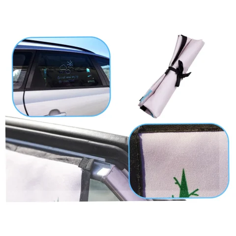 Osłona Zaslona szyby do auta kurtyna magnetyczna przeciwsłoneczna kaktus