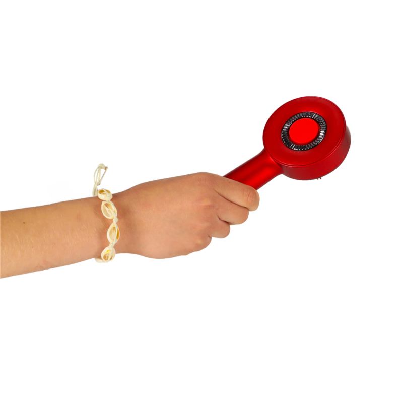 Masażer szczotka do masażu skóry głowy aplikator olejków USB czerwona - obrazek 9