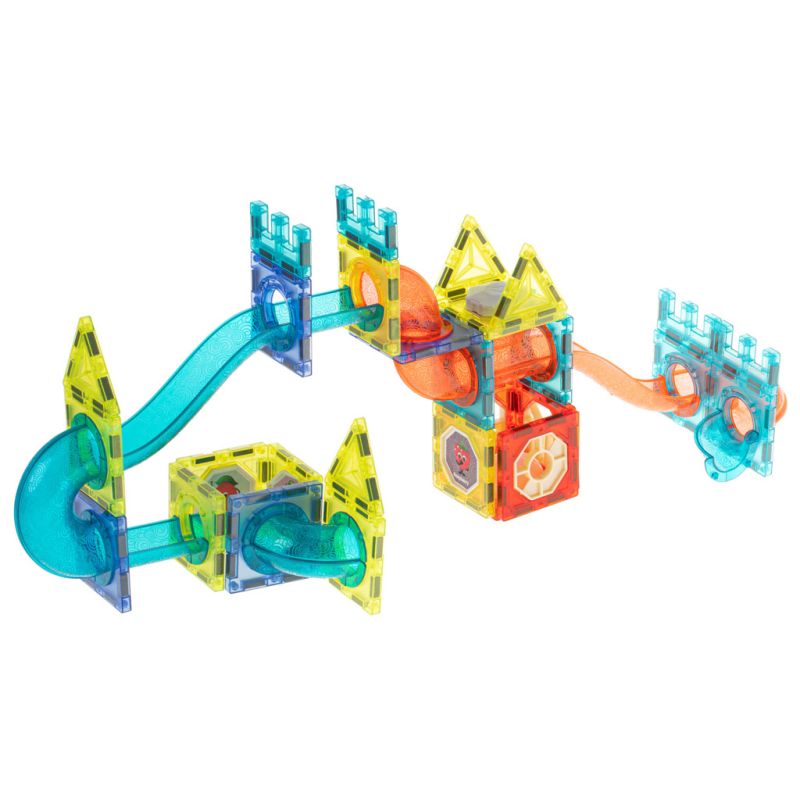 Klocki magnetyczne marble tor kulkowy świecący 75 elementów - obrazek 2
