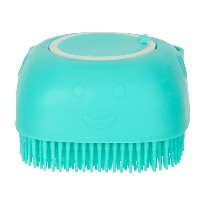 Szczotka silikonowa czyścik myjka do mycia psów kotów z dozownikiem miętowa - obrazek 3